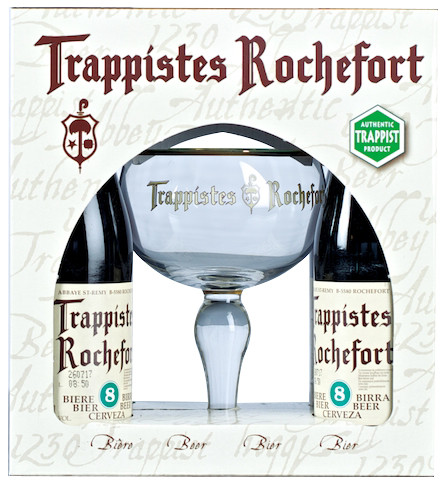 Купить Trappistes Rochefort 8 gift set 4 bottles glass 0.33 л в Москве
