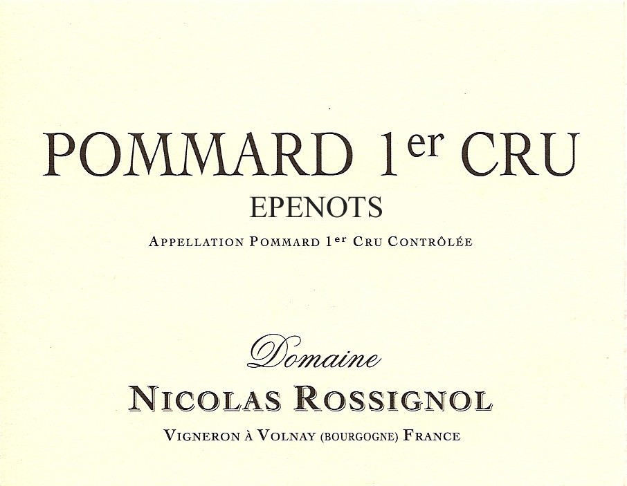 Domaine Nicolas Rossignol, Pommard 1er Cru Les Epenots | Николя Россиньоль, Поммар Премье Крю Лез Эпено