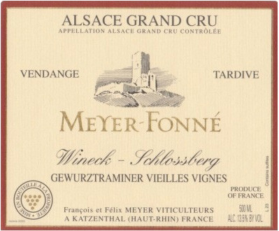 Meyer-Fonne Gewurztraminer Vendange Tardive Wineck-Schlossberg Grand Cru Vieilles Vignes 500 мл