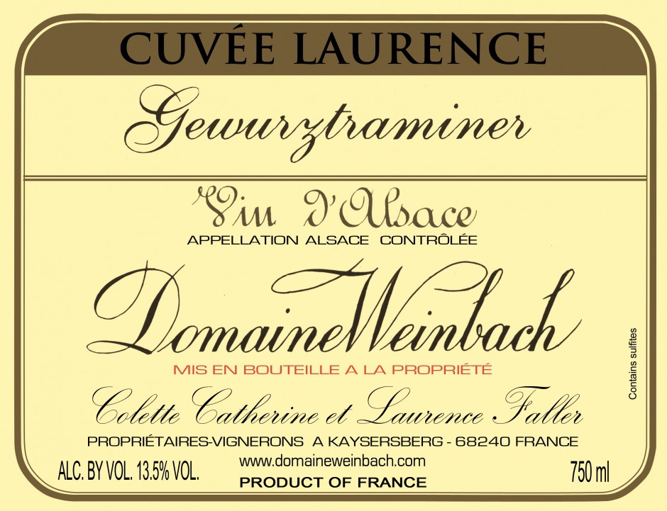 Domaine Weinbach Gewurztraminer Cuvee Laurence | Домен Вайнбах Гевюрцтраминер Кюве Лоранс 750 мл