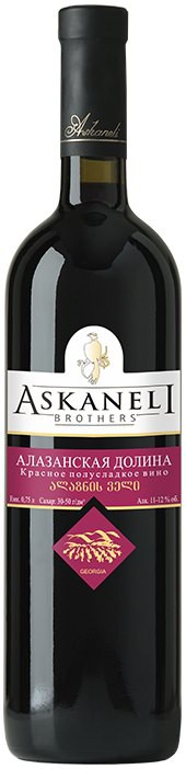 Купить Askaneli Brothers, Alazany Valley, Red, Semi-sweet в Москве