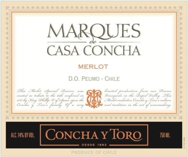 Concha y Toro Marques de Casa Concha Merlot | Маркеc де Каcа Конча Мерло 750 мл