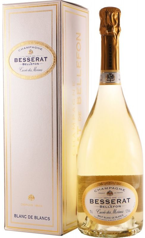 Купить Besserat de Bellefon Cuvee des Moines Brut Blanc de Blancs gift box в Москве