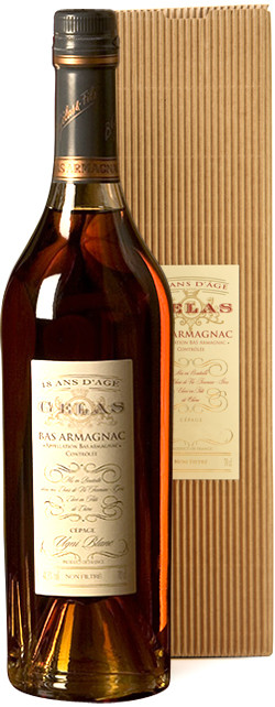 Купить Gelas Bas Armagnac Monocepage Ugni Blanc 18 ans gift box 700 мл в Москве