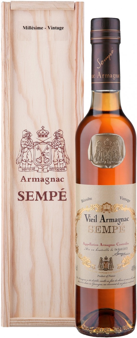 Armagnac  Sempe, Millesime, wooden box | Арманьяк Семпе, Миллезим, деревянная коробка