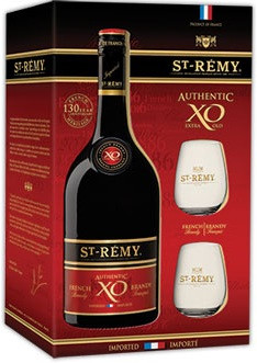 Saint-Remy Authentic XO gift box with two glasses 0.7 л | Сан-Реми Аутентик ХО в подарочной коробке с двумя бокалами 700 мл