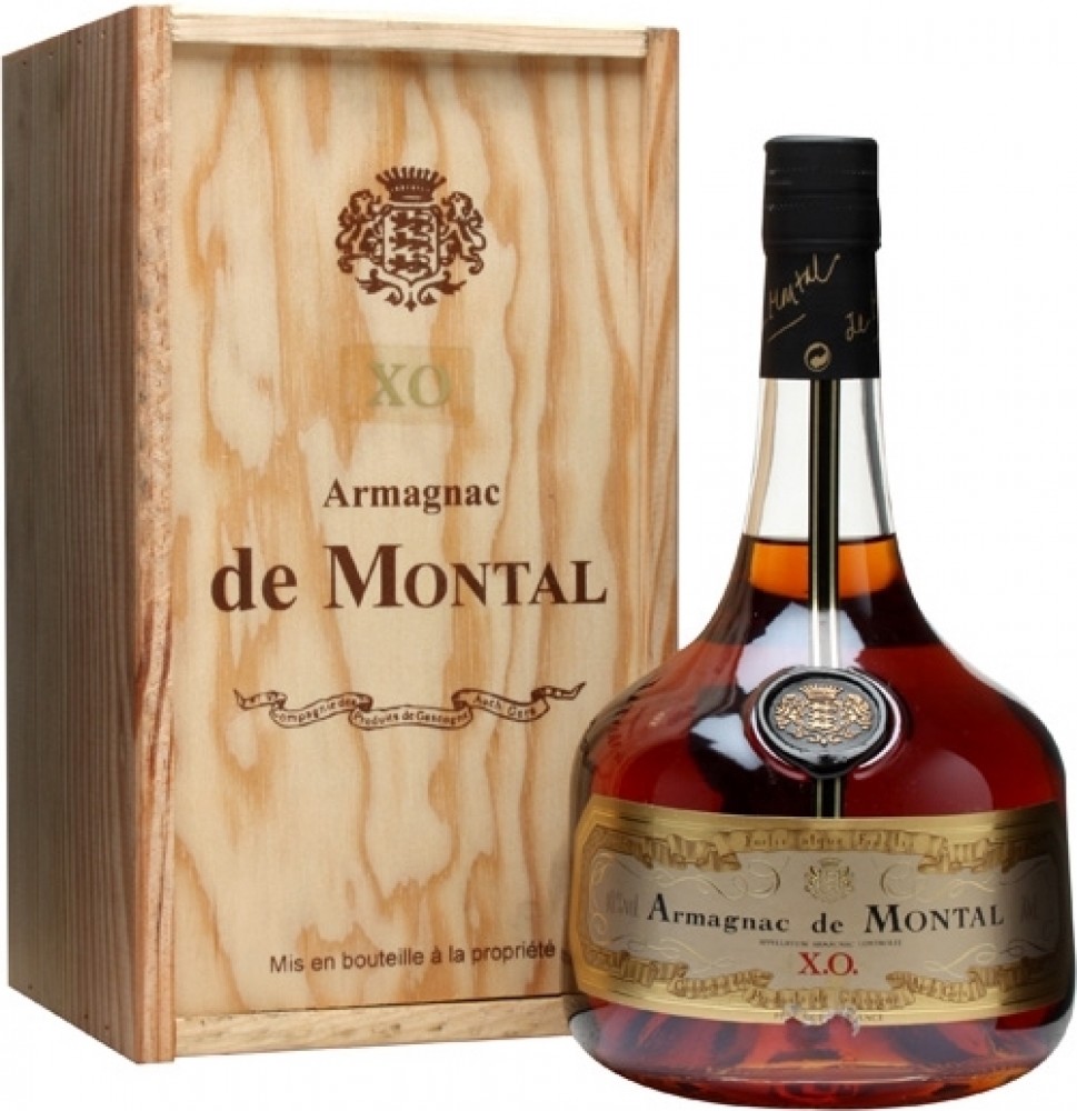 Armagnac de Montal, Bas Armagnac, XO, wooden box | Арманьяк де Монталь, Ба Арманьяк, ХО, деревянная коробка