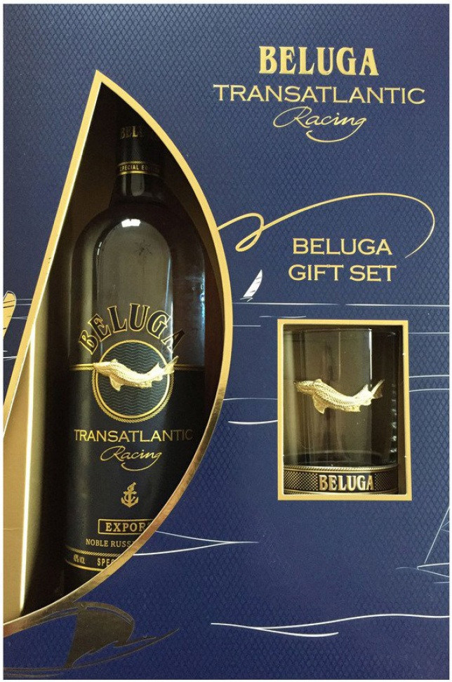 Beluga, Transatlantic, Racing, gift box with rocks glass