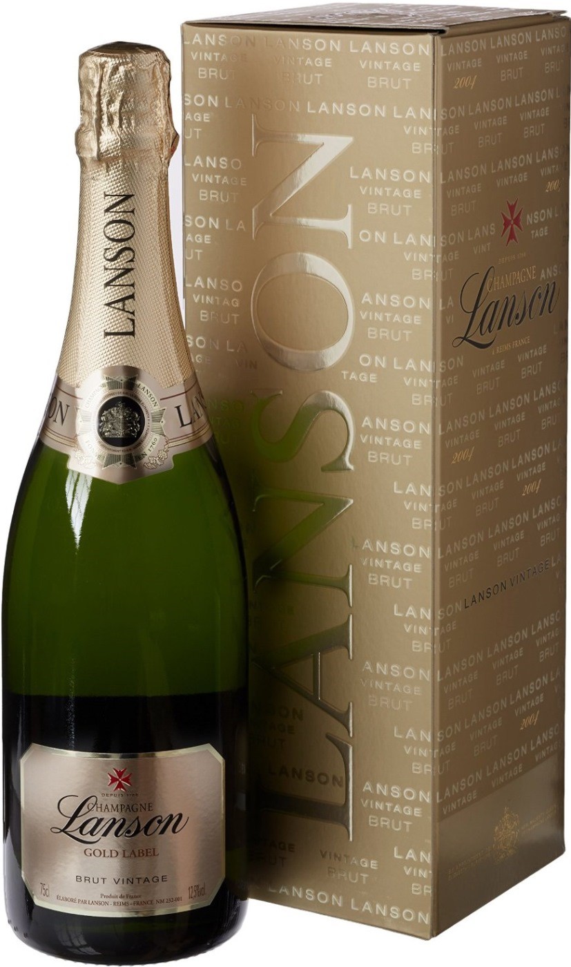 Lanson, Gold Label, Brut, Vintage 2009, gift box