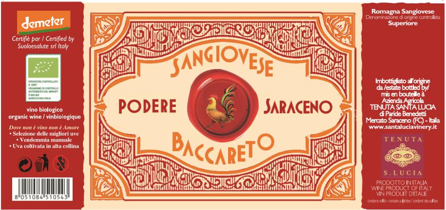 Podere Saraceno, Baccareto, Sangiovese Rubicone | Подере Сарачено, Баккарето, Санджовезе Рубиконе