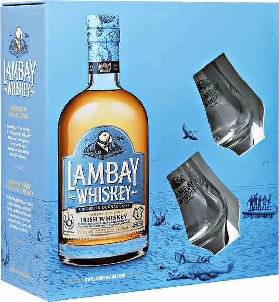 Купить Lambay, Small Batch Blend, gift box with 2 glasses в Москве