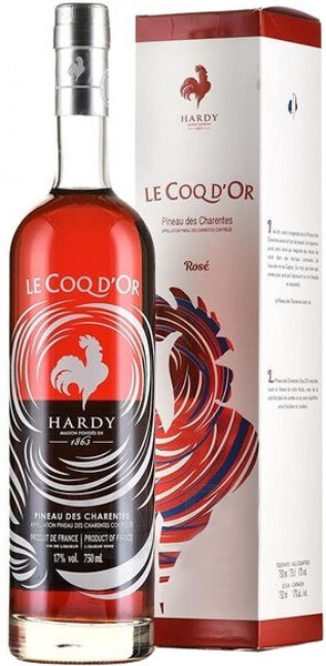 Купить Hardy Pineau des Charantes Le Coq D’Or Rosé in gift box в Москве