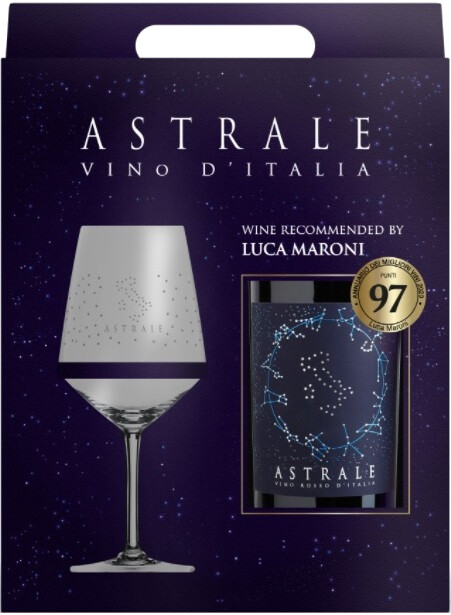 Astrale, Rosso gift box with glass