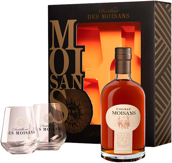 Купить Moisans VSOP gift set with 2 glasses в Москве