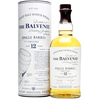 Balvenie, Single Barrel, First Fill, 12 Years Old, in tube
