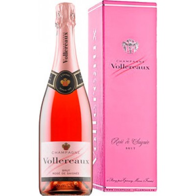 Vollereaux, Brut Rose de Saignee, Champagne, gift box